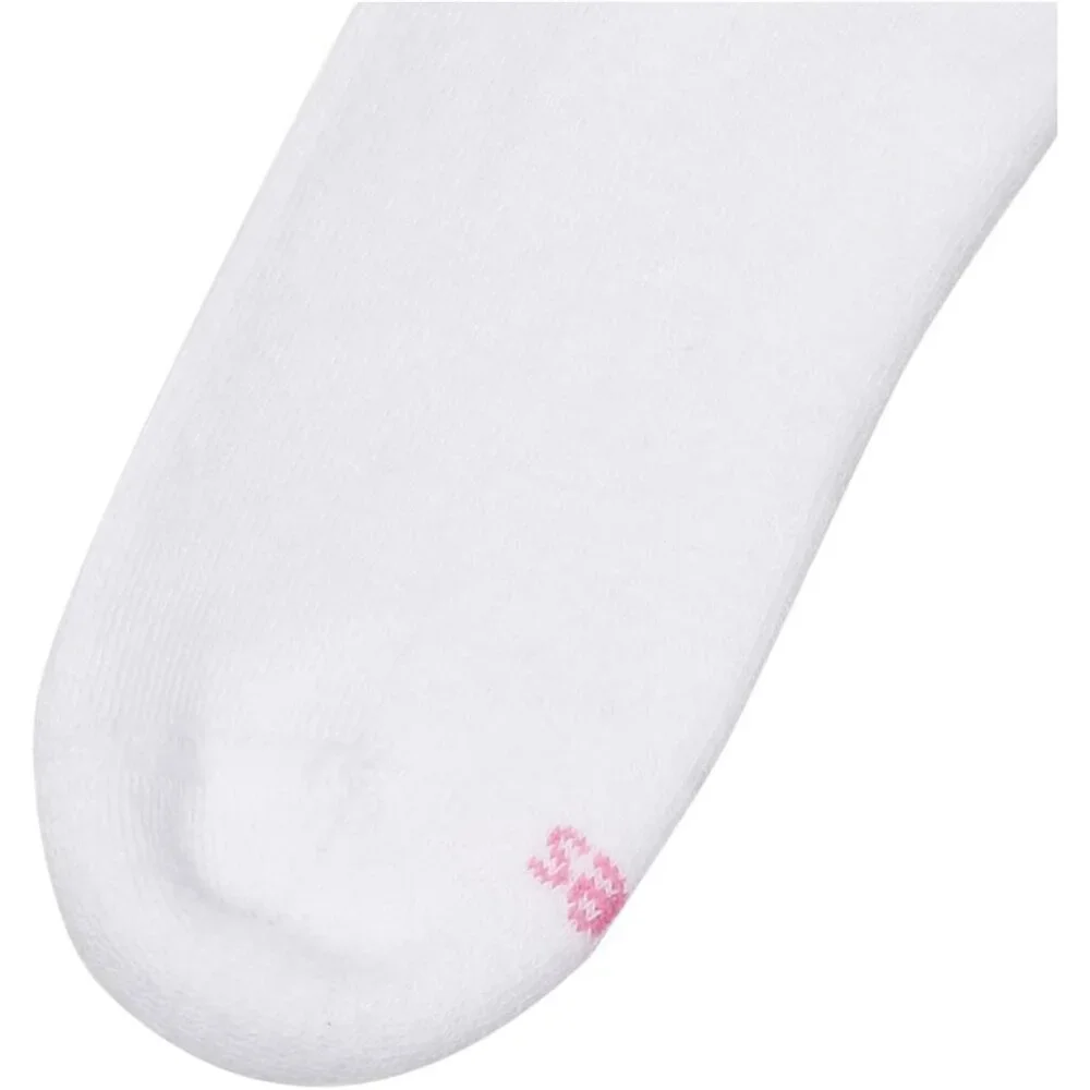 Hanes Women's White Polyester Comfort Toe Seamed Ankle Stretch Socks pack of 6